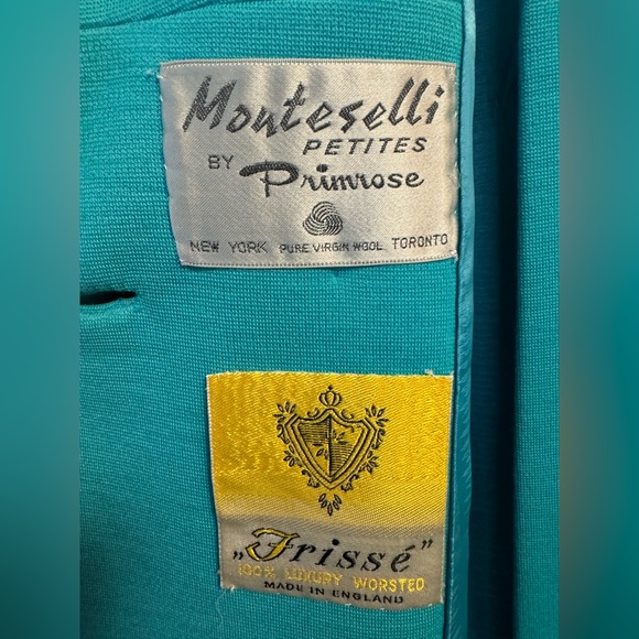 Vintage Designer (Monteselli by Primrose) Blue Coat - Picture 3 of 4